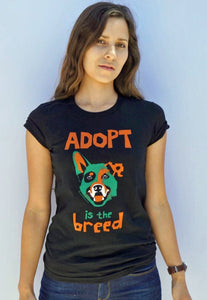 Adopt Women Black T-shirt