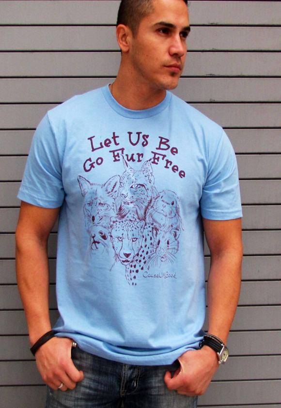 Fur Free Men Baby Blue T-shirt